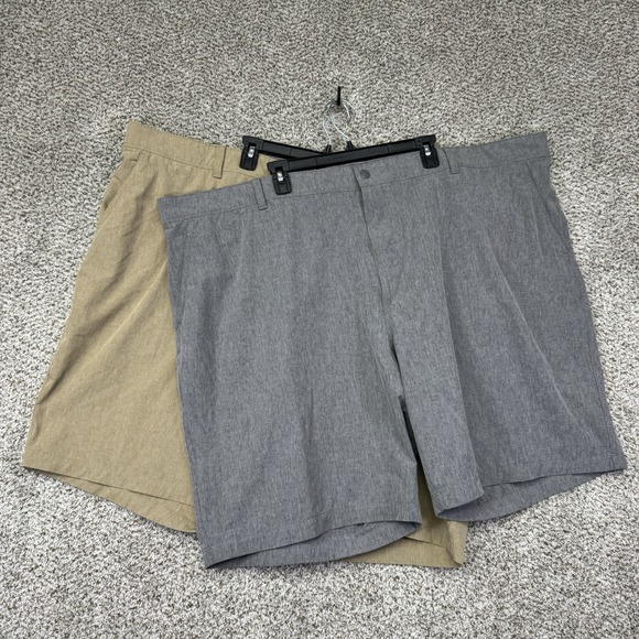 Izod Other - IZOD Saltwater Performance Shorts Men's Size 52‎ Lot Of 2 Gray Tan Stretch Golf